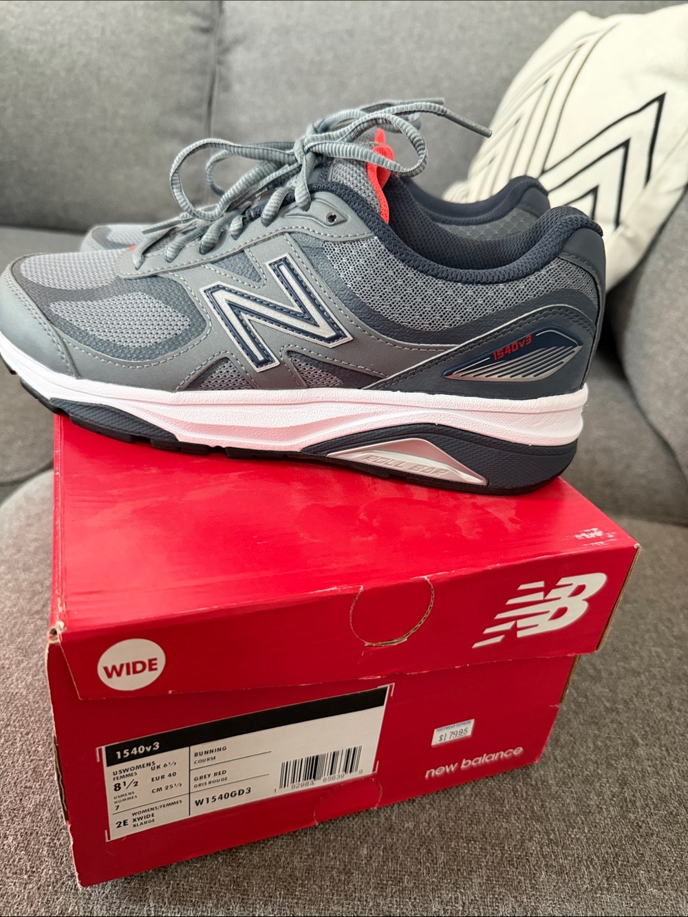 New Balance women’s Grey Athletic Running Shoes with Accents